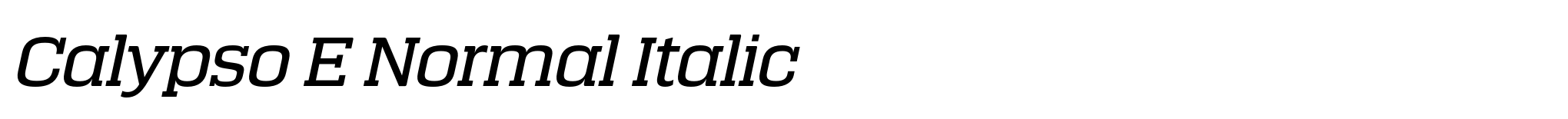 Calypso E Normal Italic image